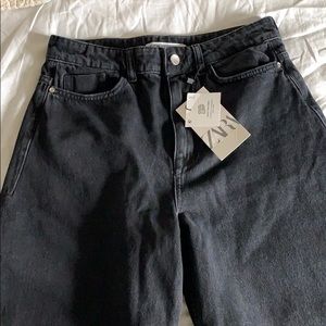 High waisted Zara wide leg mom jeans